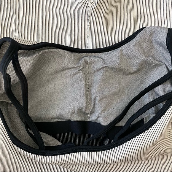 Calvin Klein Performance Seamless Thick Rib Unitard Beige - Picture 7 of 8